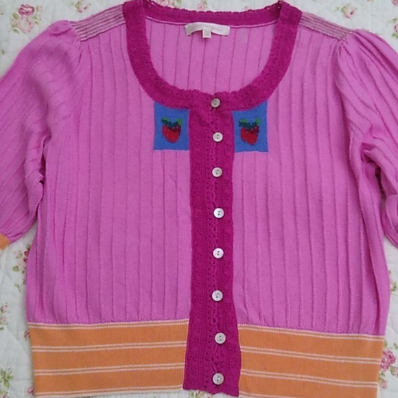 LoveShackFancy Benny Cardigan pink - Picture 9 of 16